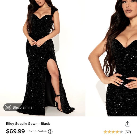 BRAND NEW Black sequin maxi dress✨ never worn - Picture 7 of 8